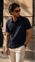 Ravaaz Executive Pinstripe Polo T-Shirt